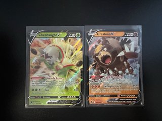Lote de cartas TCG Pokémon: Chespin, Fennekin, etc