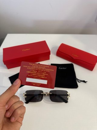 Gafas Cartier Premier Negras y Doradas