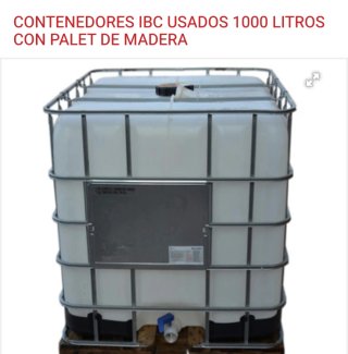 Bidón IBC Usado 1000L con Palet Madera
