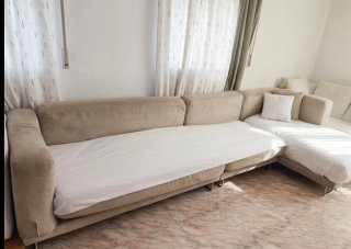 Sofá modular 3.5m tela beige