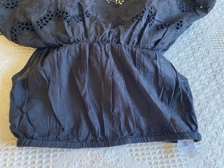 Top Zara Negro Corto Volante S