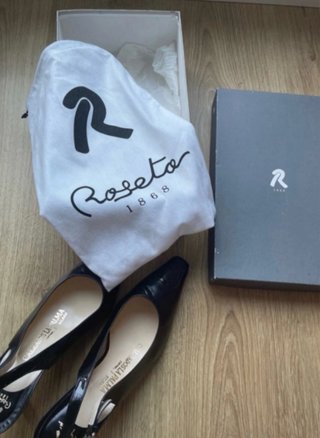 Zapatos destalonados cuero autentico negros