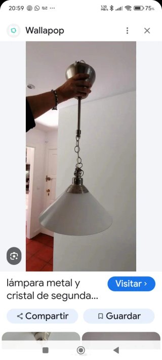 Lámparas colgantes de metal y cristal