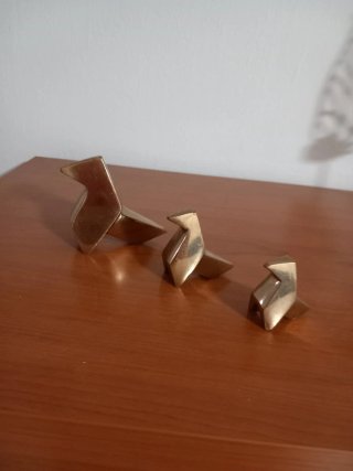 Conjunto 3 Palomas Bronce Decorativas