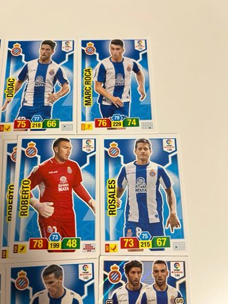 Lote cartas RCD Espanyol Adrenalyn 18/19