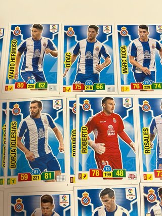 Lote cartas RCD Espanyol Adrenalyn 18/19