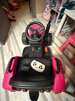 Tractor Eléctrico Infantil Rosa.