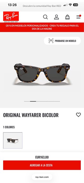 Gafas Ray-Ban Wayfarer Bicolor Marrones