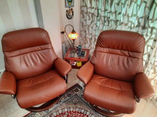 2 Sillones Stressless Sunrise L Piel Marrón