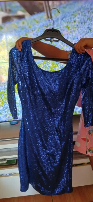 Vestido azul lentejuelas sin usar