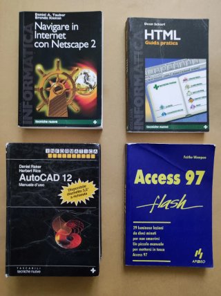 Lotto 12 manuali informatici vintage anni '90