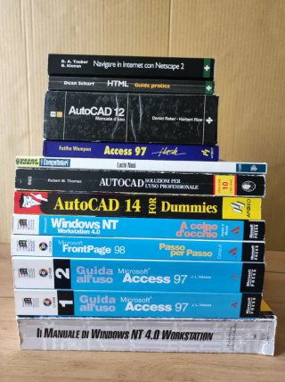 Lotto 12 manuali informatici vintage anni '90