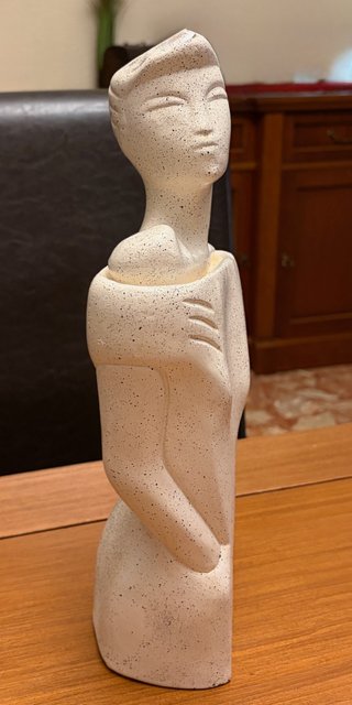 Figura Escultura Mujer Vintage Escayola 35cm