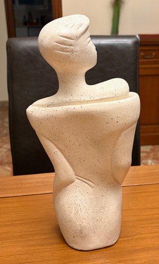 Figura Escultura Mujer Vintage Escayola 35cm