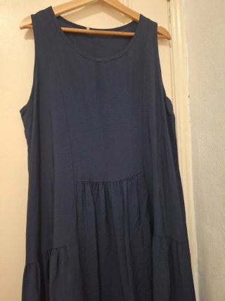 Vestido largo azul verano talla única