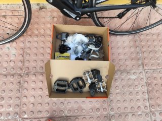 Bicicleta de carretera negra