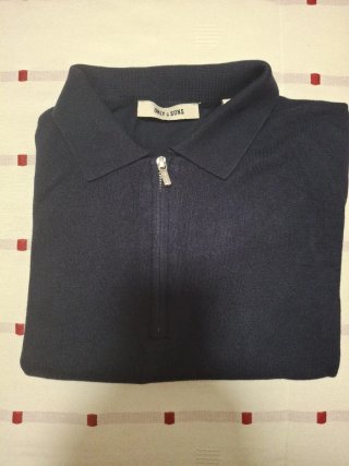 Camisero ONLY & SONS azul marino con cremallera