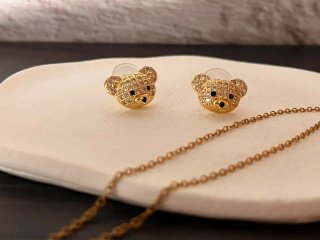 Conjunto de Joyería Oso Dorado