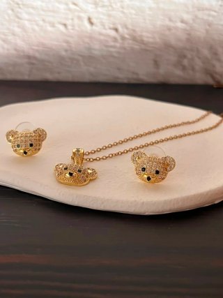 Conjunto de Joyería Oso Dorado