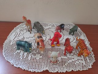 Set 10 animaletti plastica bambini