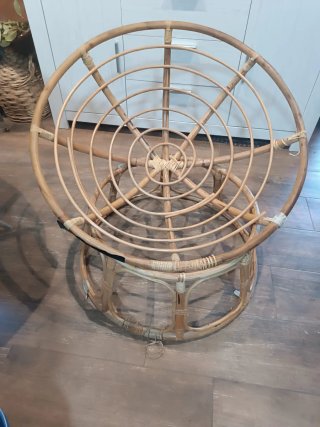 2 Sillones Puff de Bambú (Papasan)