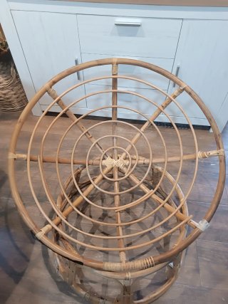 2 Sillones Puff de Bambú (Papasan)