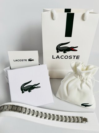 Pulsera Lacoste Plateado Metropole NUEVA