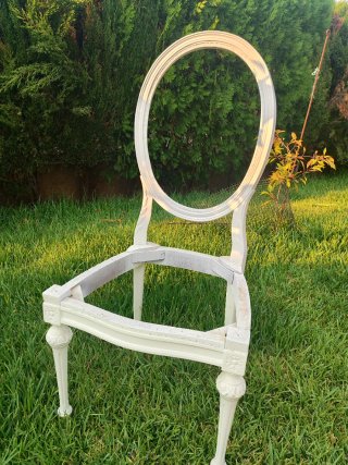 Estructura Silla Clásica Blanca Madera 3 unidades