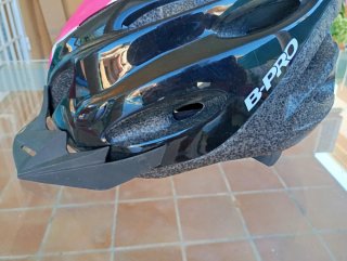 Casco B-PRO Bicicleta Rosa y Negro