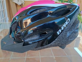 Casco B-PRO Bicicleta Rosa y Negro