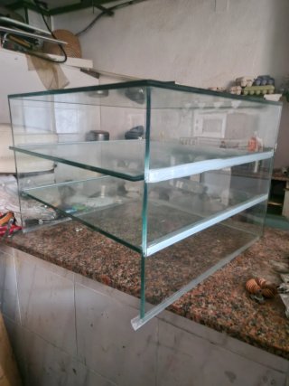 Escaparate de cristal para bar