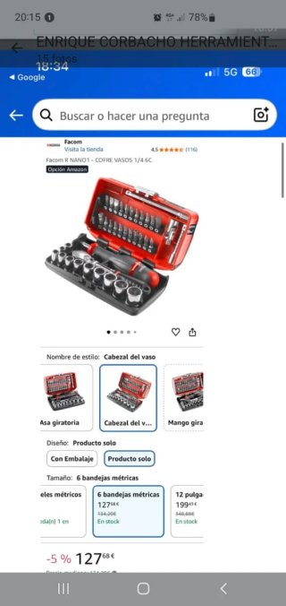 Maletín Facom R NANO1 - Vasos 1/4 6C