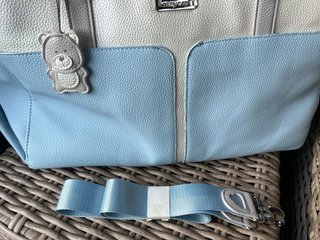 Bolso Mayoral Piel Bebé Blanco y Azul