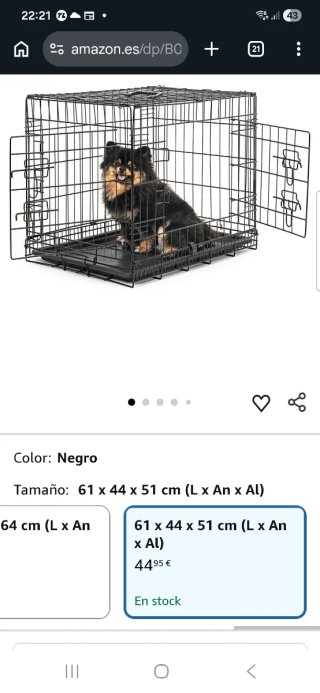 Jaula caseta perro negra