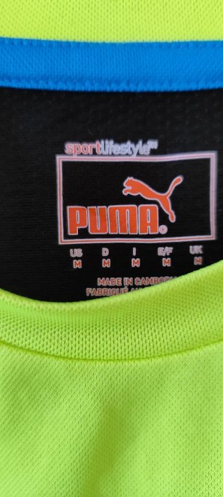 Camiseta deportiva Puma dry cell verde y negra