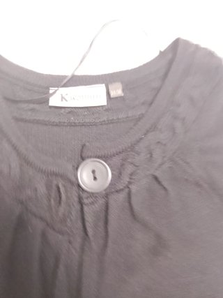 Chaleco largo sin mangas negro