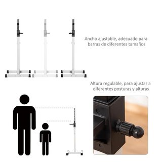 Soporte Barras Pesas Ajustable 12 Niveles 150kg