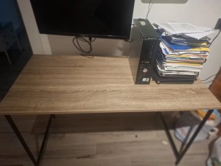 Escritorio madera y metal
