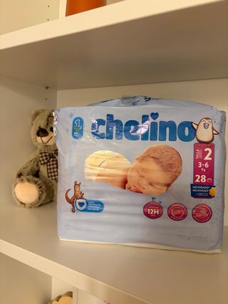 2 Packs Pañales Chelino Talla 2 (3-6 Kg)