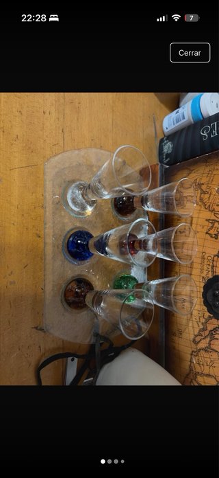 Vasos de chupito de cristal multicolor