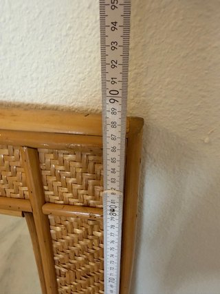 Espejo de ratán único artesanal