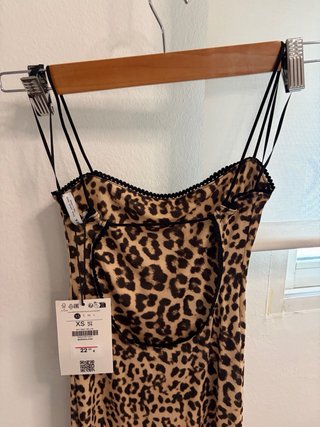 Vestido largo estampado leopardo