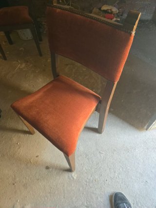 Sillas comedor de madera castellana tapizadas