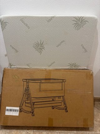 Minicuna gris con mosquitera