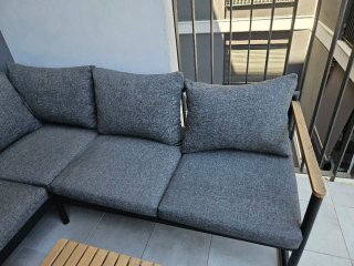 Sofá modular exterior + 2 mesas
