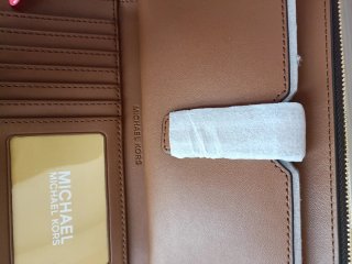 Portafoglio Michael Kors marrone e oro