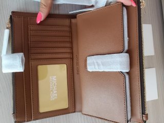 Portafoglio Michael Kors marrone e oro