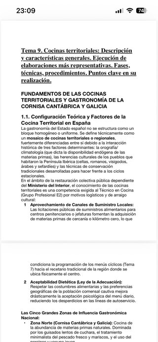Temario cocina grado medio Ministerio del Interior