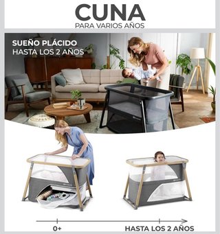 Cuna de viaje Kinderkraft Sofi 4en1 plegable