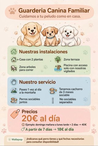 Guardería perros / cuidado mascotas